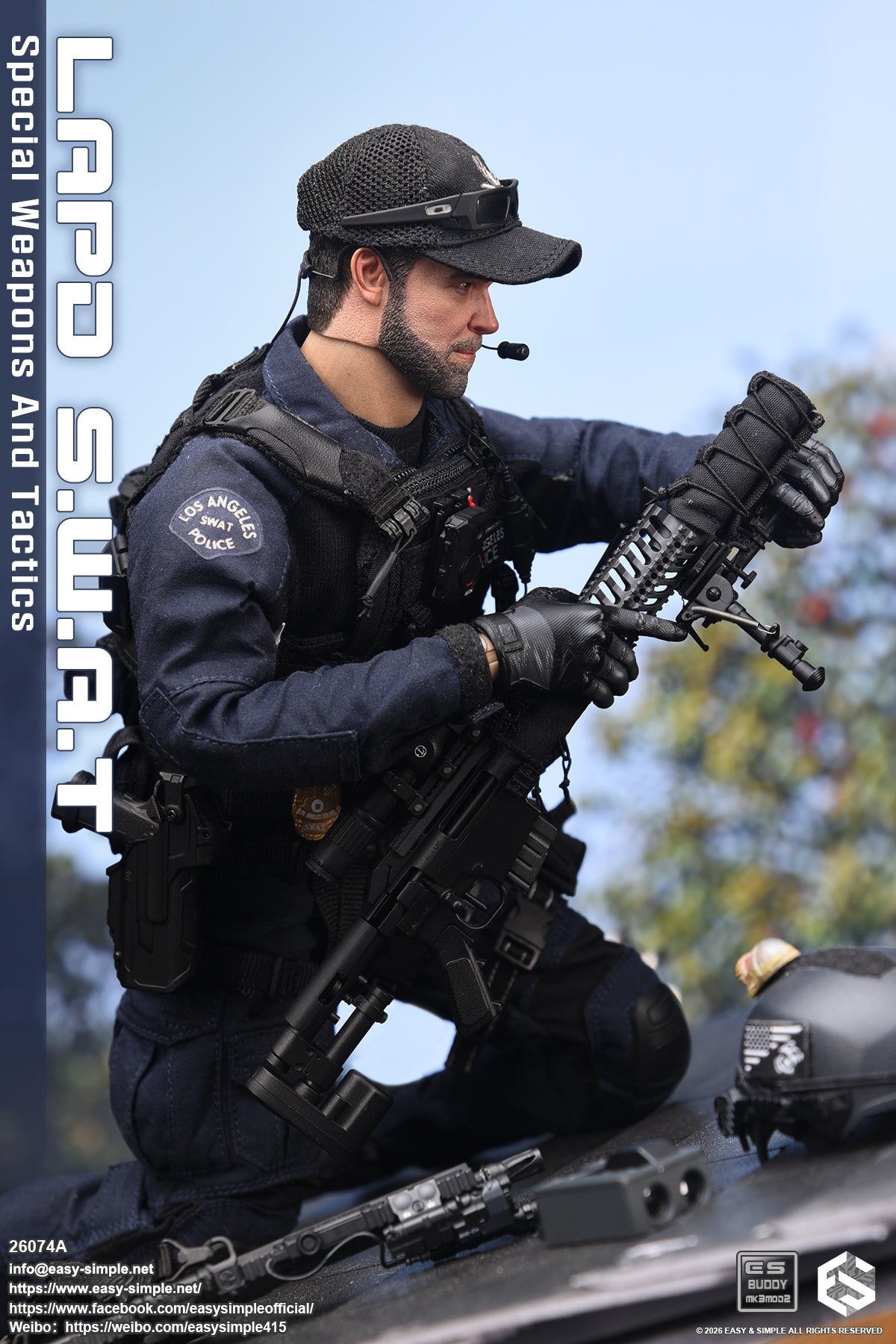1:6 scale Easy & Simple LAPD S.W.A.T Special Weapons and Tactics 12" Figure 26074A (PREORDER)