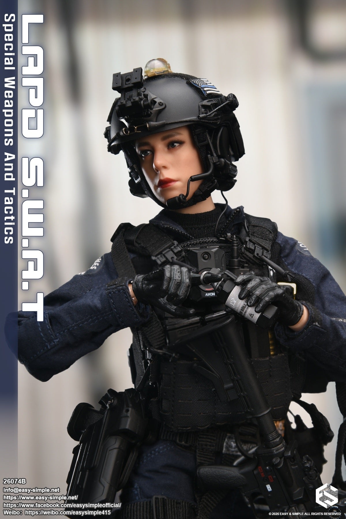 1:6 scale Easy & Simple LAPD S.W.A.T Special Weapons and Tactics 12" Female Figure 26074B (PREORDER)