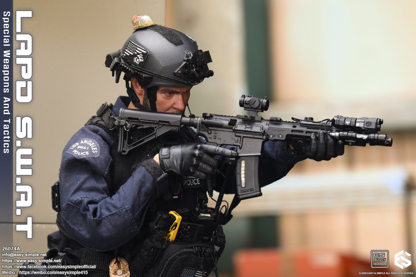 1:6 scale Easy & Simple LAPD S.W.A.T Special Weapons and Tactics 12" Figure 26074A (PREORDER)