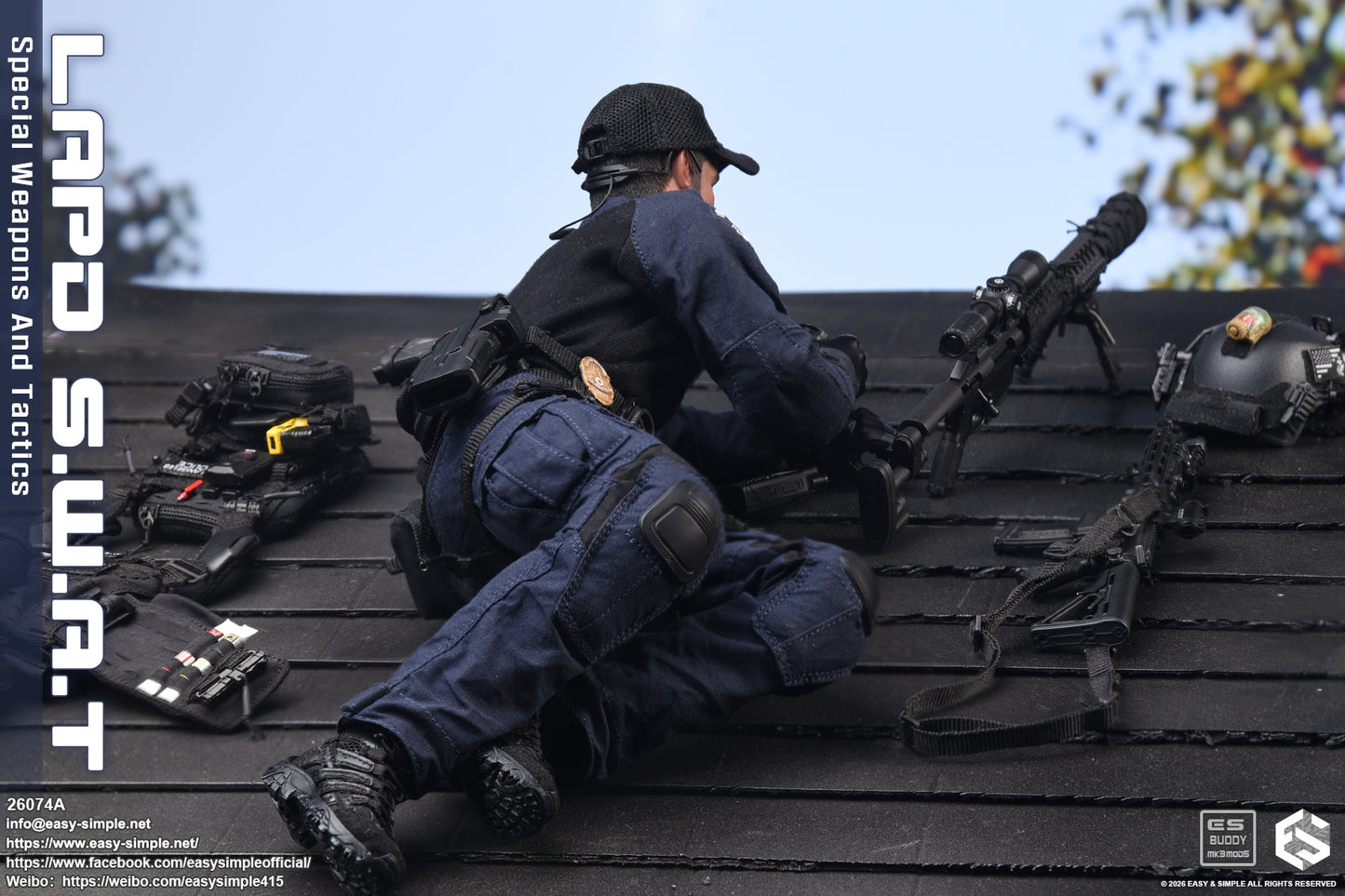 1:6 scale Easy & Simple LAPD S.W.A.T Special Weapons and Tactics 12" Figure 26074A (PREORDER)