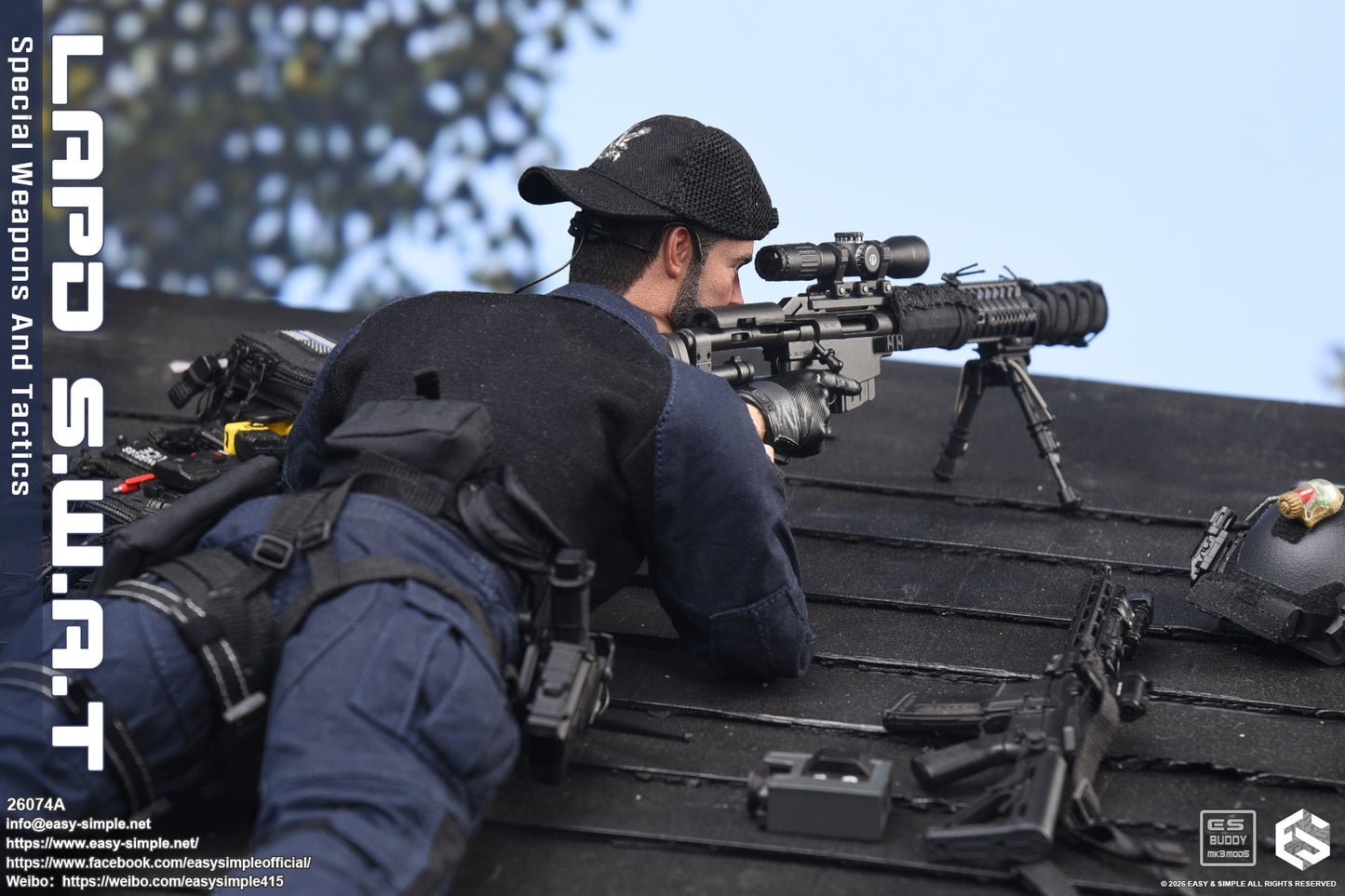 1:6 scale Easy & Simple LAPD S.W.A.T Special Weapons and Tactics 12" Figure 26074A (PREORDER)