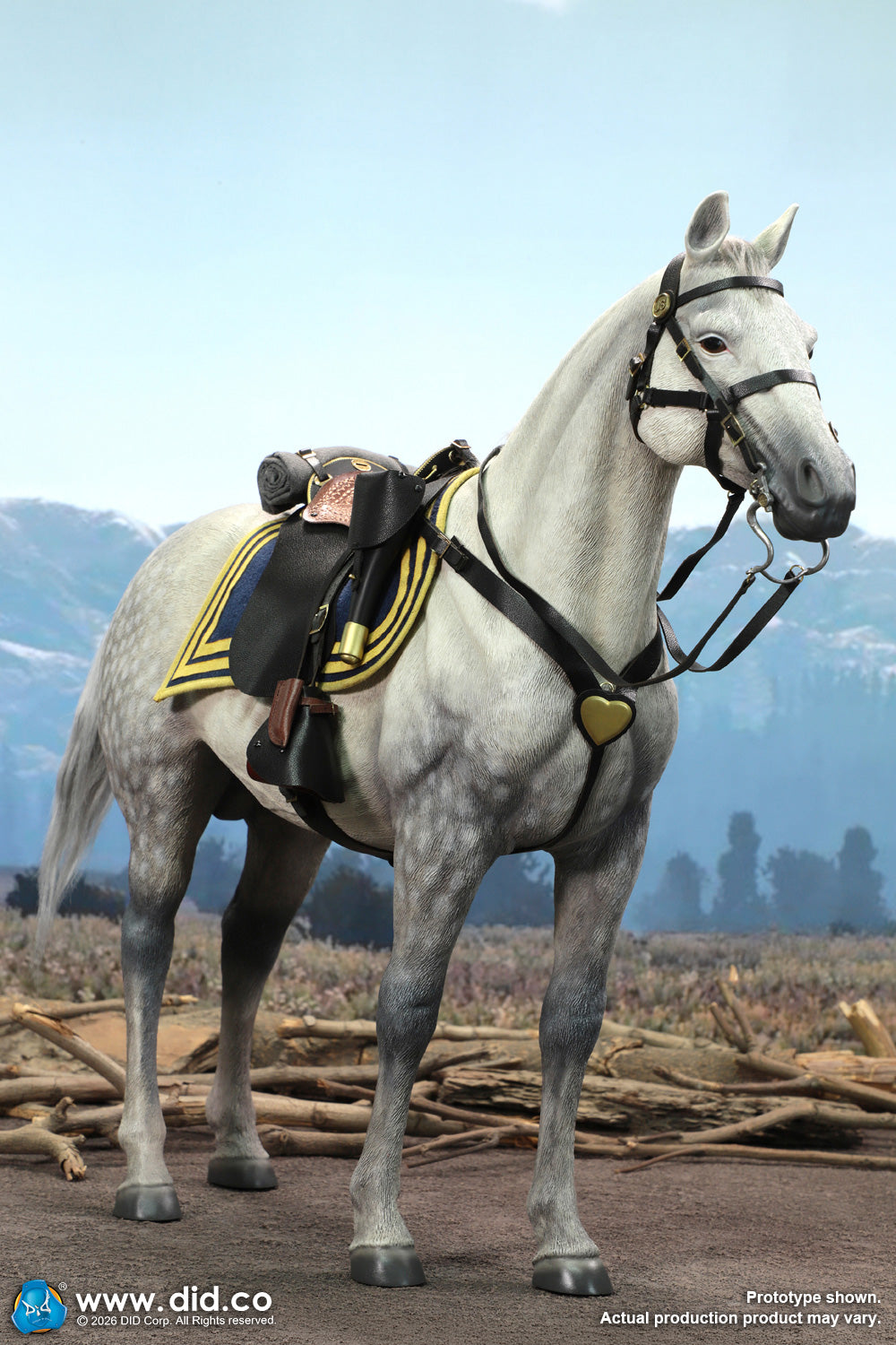 1:6 scale DID E60086 US Civil War White War Horse (Standing) for 12" Figures (PREORDER)
