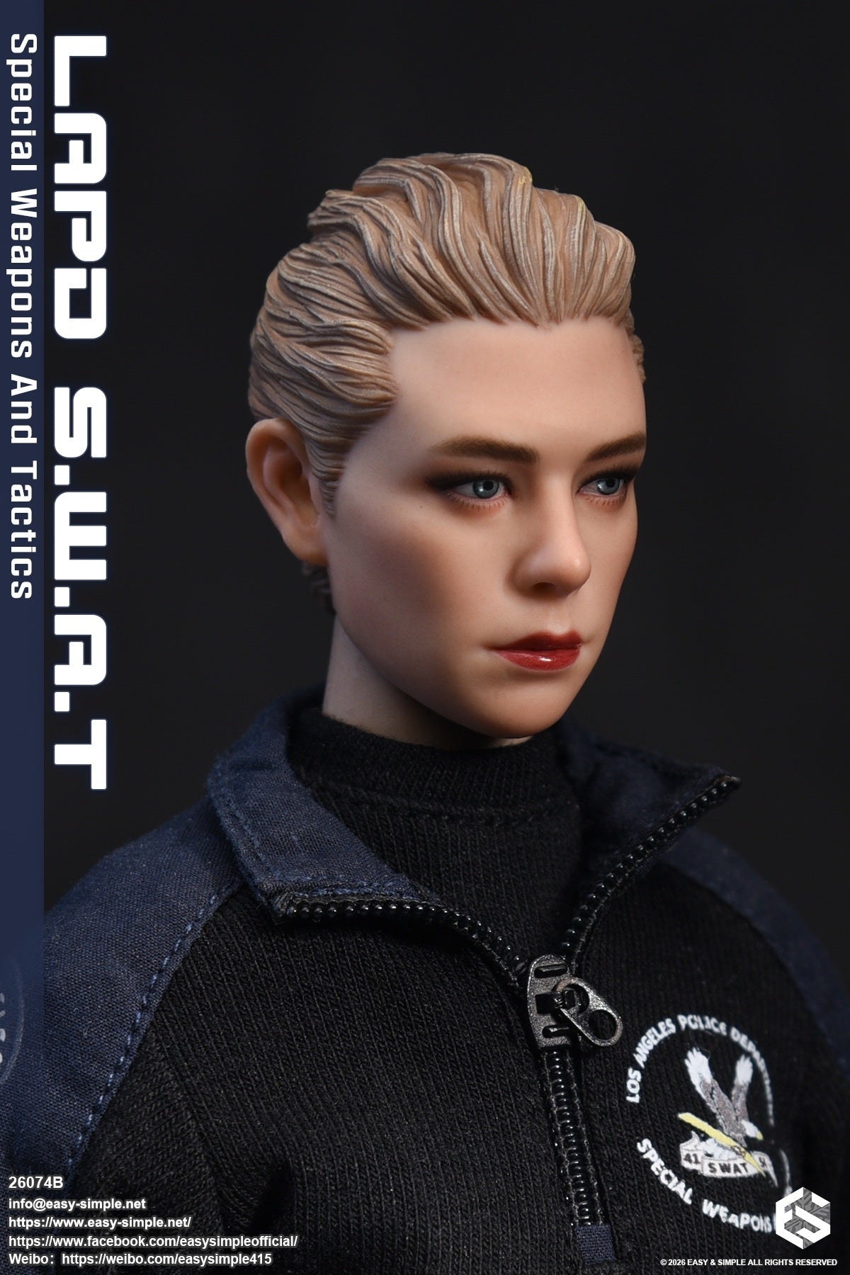 1:6 scale Easy & Simple LAPD S.W.A.T Special Weapons and Tactics 12" Female Figure 26074B (PREORDER)