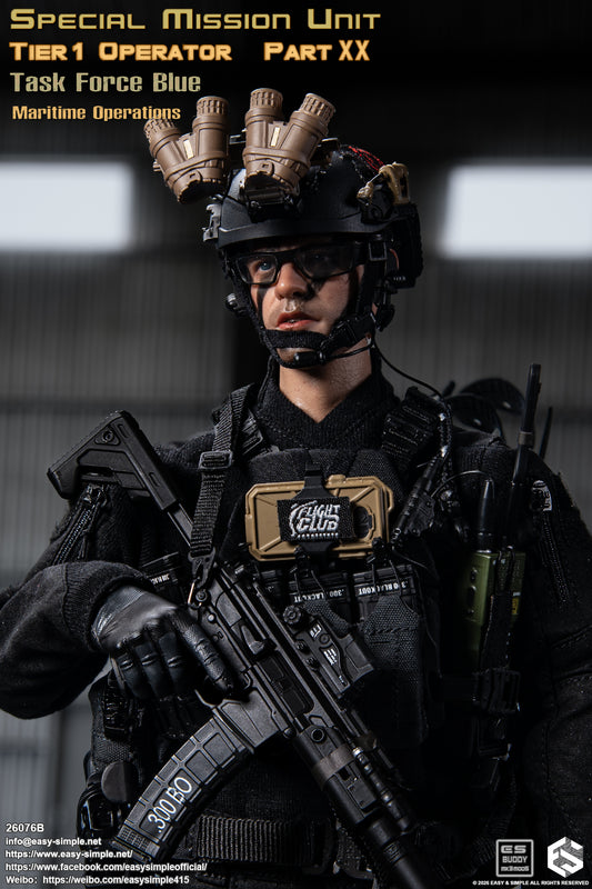 1:6 scale Easy & Simple 26076B Special Mission Unit Tier1 Operator Part XX Task Force Blue Maritime Operations 12" Figure (PREORDER)