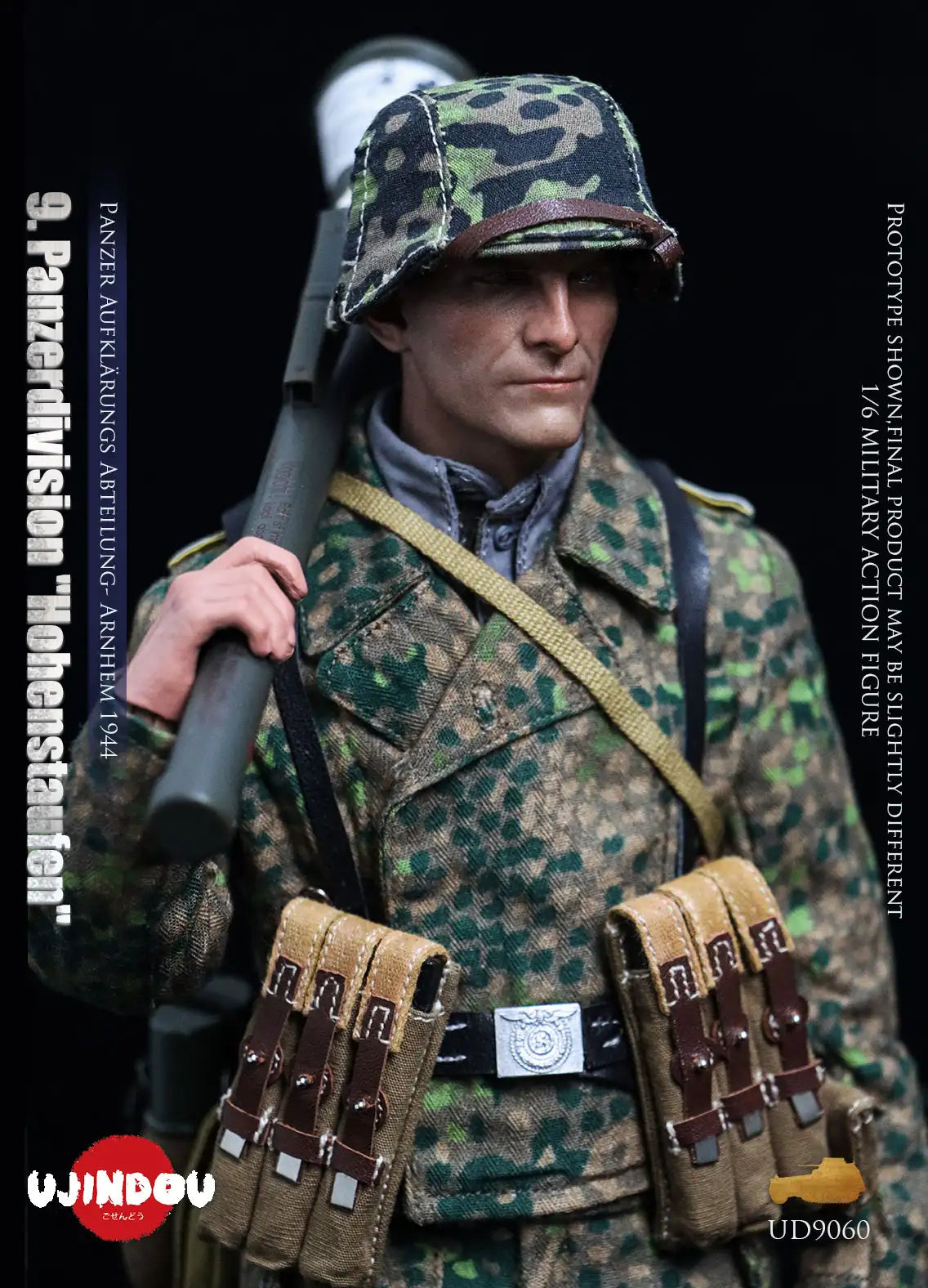 1:6 scale Ujindou WWII German 9th Panzerdivision “Hohenstaufen” Panzer Aufklärungs Abteilung Arnhem 1944 12" Figure UD9060