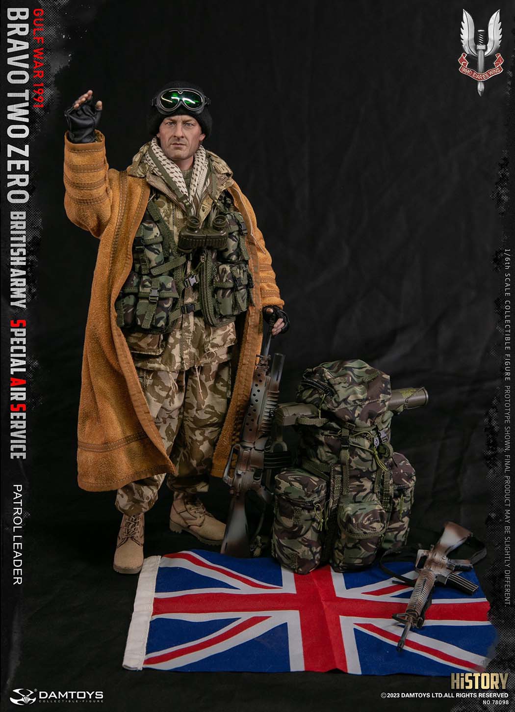 1:6 DamToys British Army Special Air Service SAS Patrol Leader 12" Figure 78098