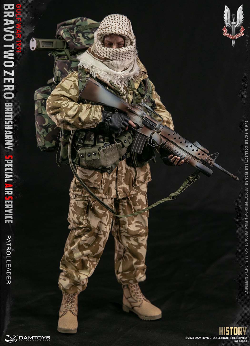 1:6 DamToys British Army Special Air Service SAS Patrol Leader 12" Figure 78098
