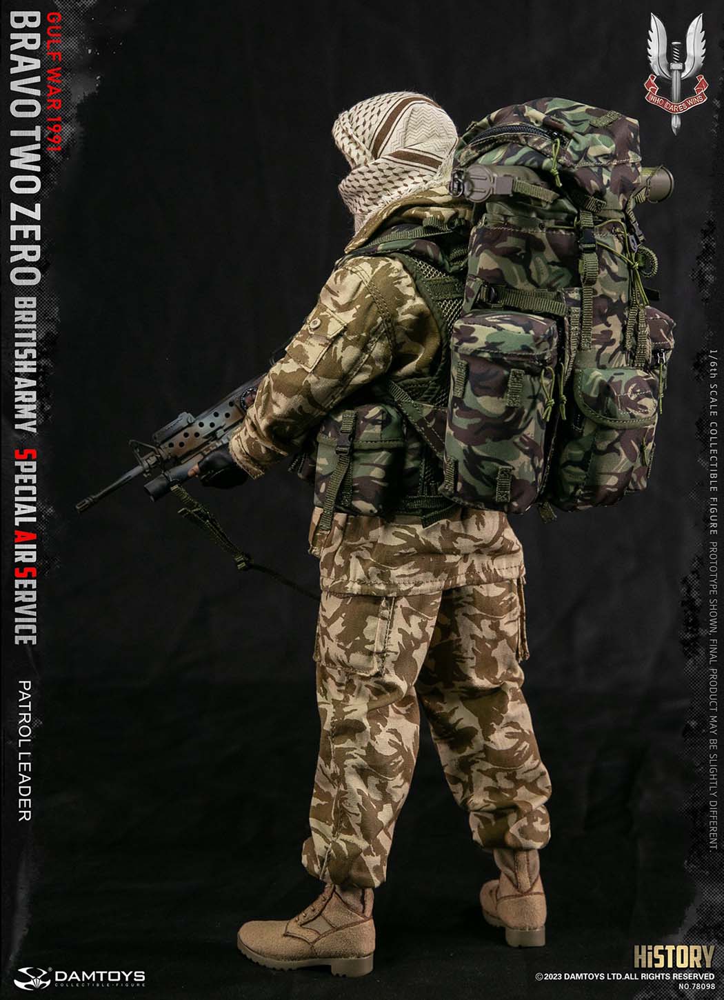1:6 DamToys British Army Special Air Service SAS Patrol Leader 12" Figure 78098