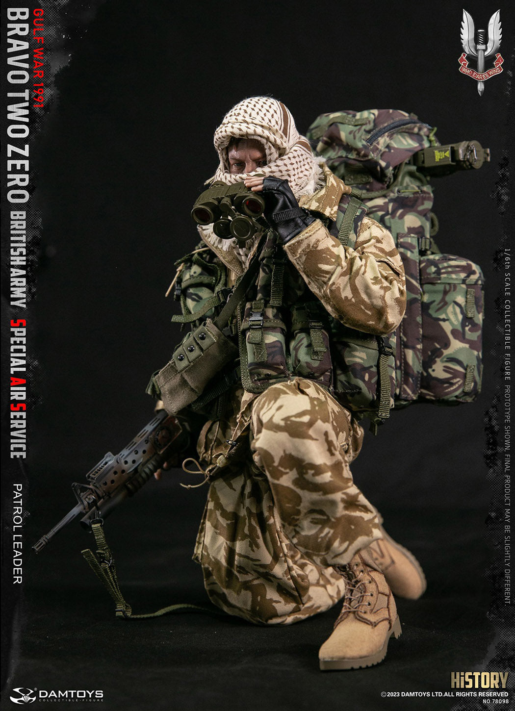 1:6 DamToys British Army Special Air Service SAS Patrol Leader 12" Figure 78098