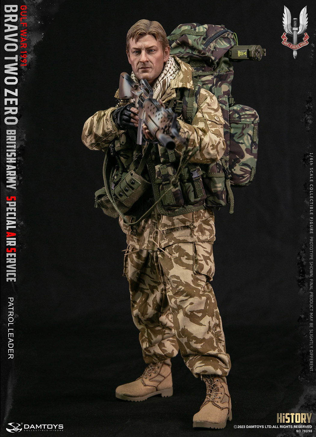 1:6 DamToys British Army Special Air Service SAS Patrol Leader 12" Figure 78098