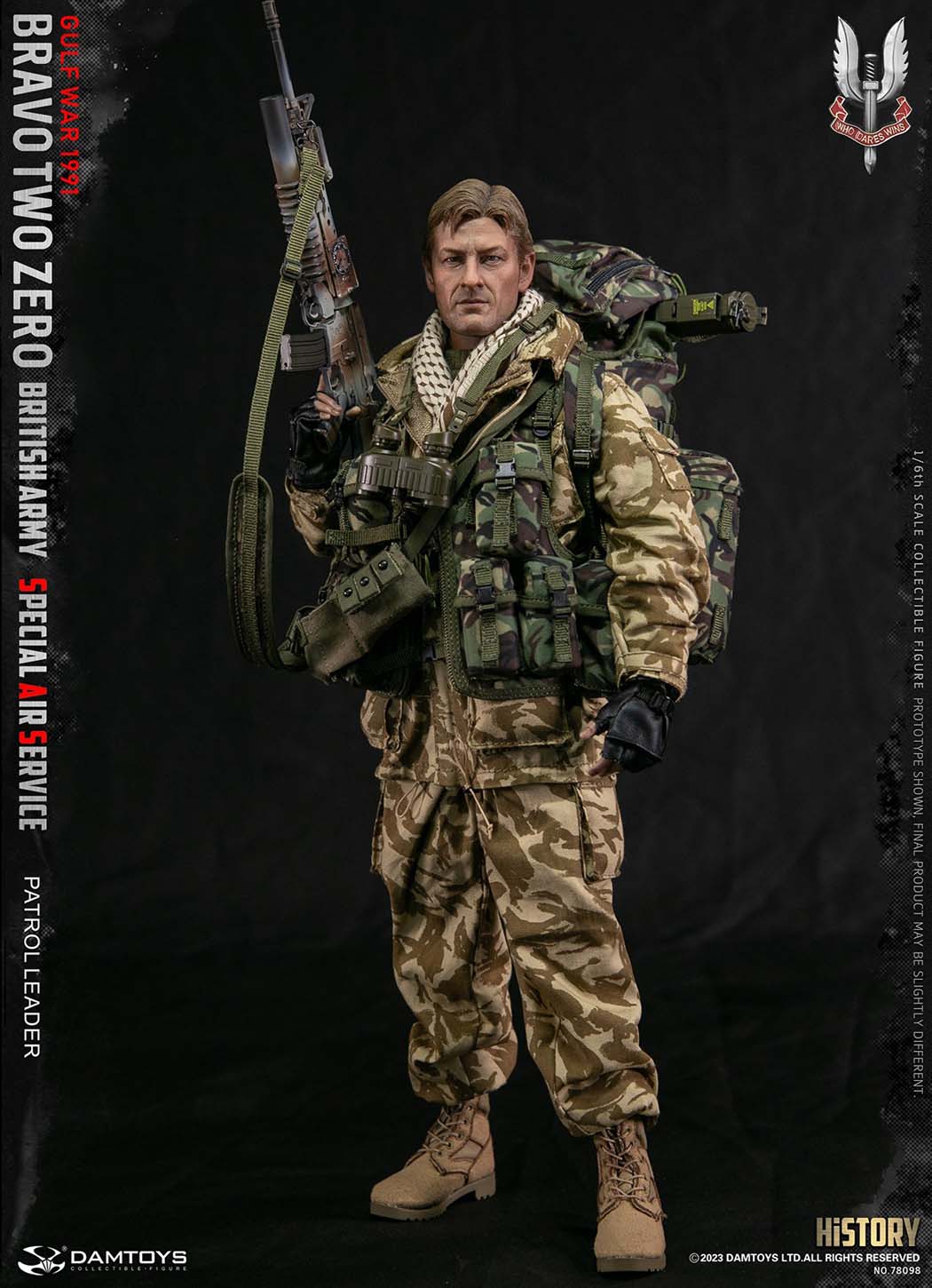 1:6 DamToys British Army Special Air Service SAS Patrol Leader 12" Figure 78098