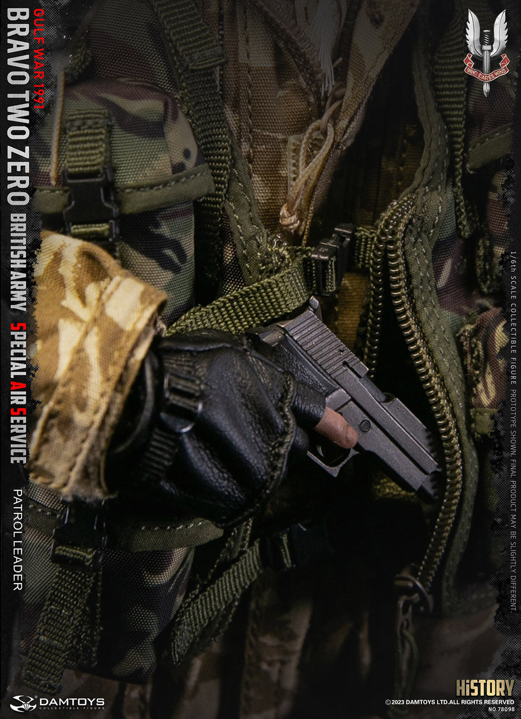1:6 DamToys British Army Special Air Service SAS Patrol Leader 12" Figure 78098