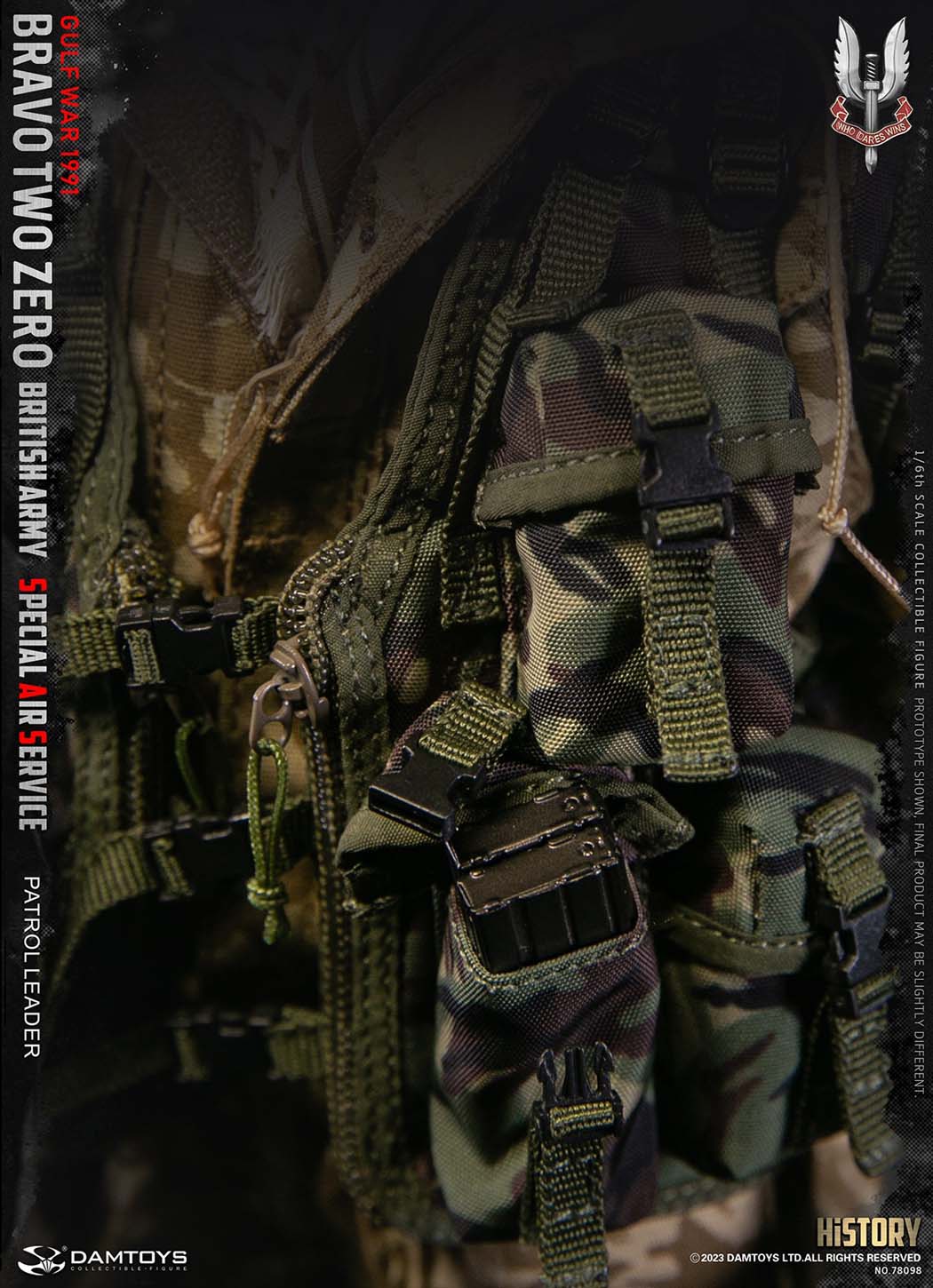 1:6 DamToys British Army Special Air Service SAS Patrol Leader 12" Figure 78098