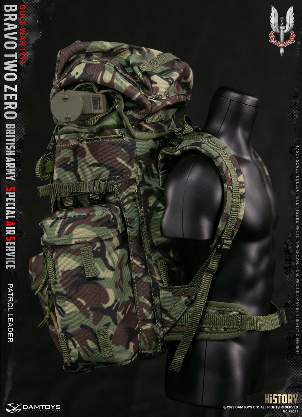 1:6 DamToys British Army Special Air Service SAS Patrol Leader 12" Figure 78098