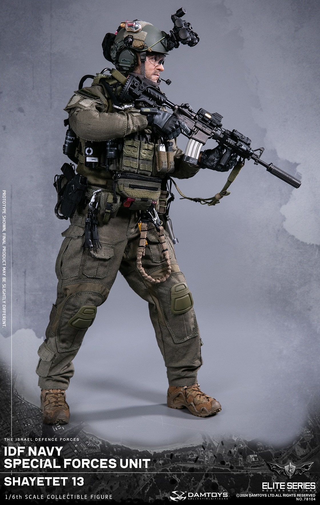 1:6 scale DamToys IDF Navy Special Forces Unit Shayetet 13 12" Figure 78104
