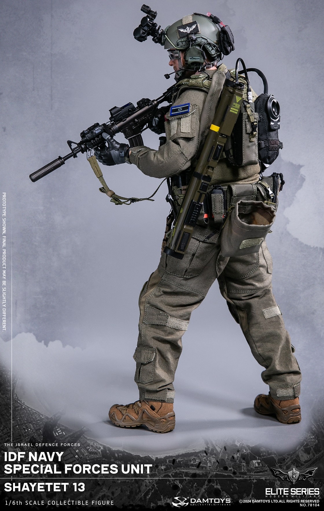 1:6 scale DamToys IDF Navy Special Forces Unit Shayetet 13 12" Figure 78104