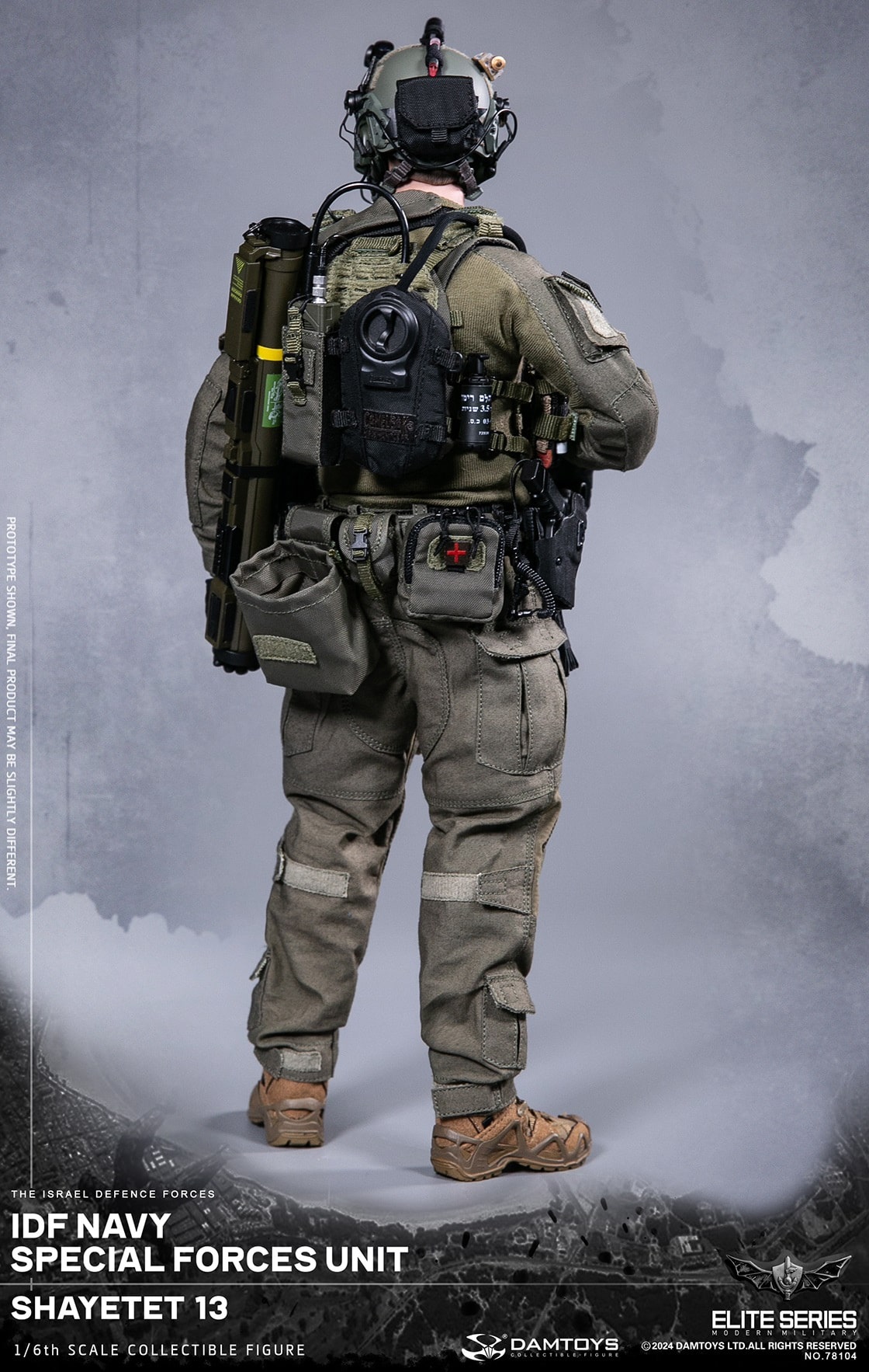 1:6 scale DamToys IDF Navy Special Forces Unit Shayetet 13 12" Figure 78104