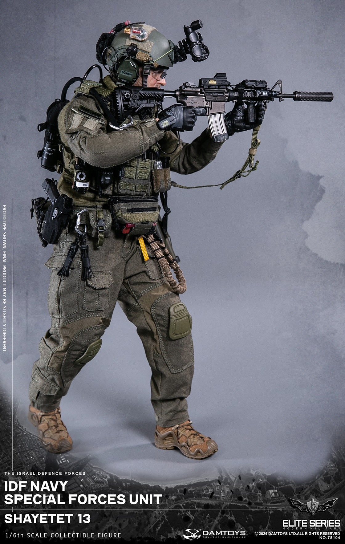 1:6 scale DamToys IDF Navy Special Forces Unit Shayetet 13 12" Figure 78104
