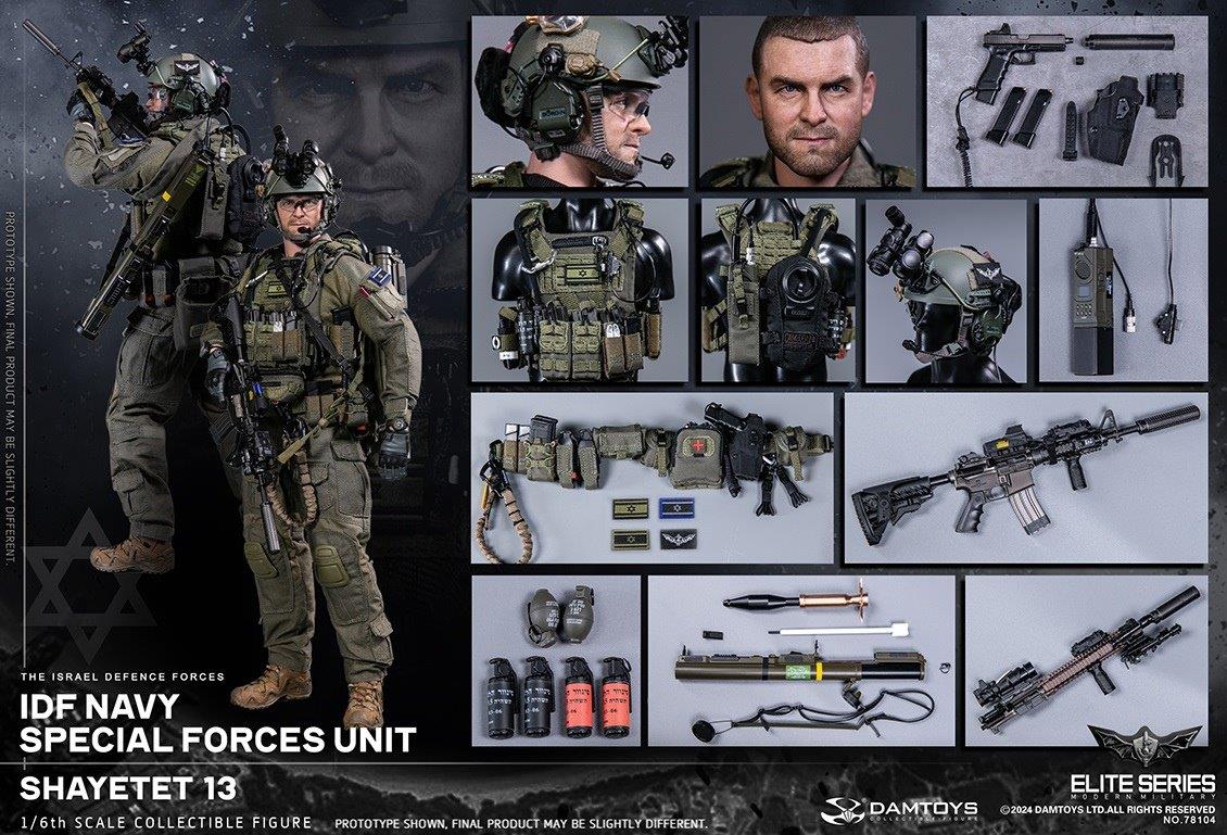 1:6 scale DamToys IDF Navy Special Forces Unit Shayetet 13 12" Figure 78104