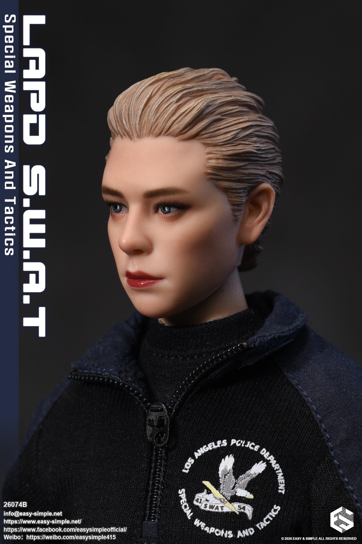 1:6 scale Easy & Simple LAPD S.W.A.T Special Weapons and Tactics 12" Female Figure 26074B (PREORDER)
