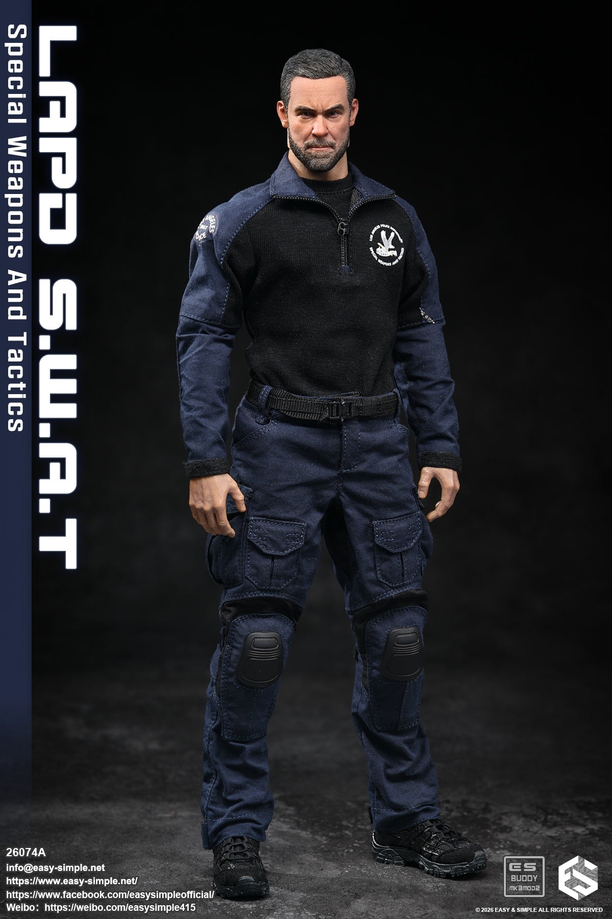 1:6 scale Easy & Simple LAPD S.W.A.T Special Weapons and Tactics 12" Figure 26074A (PREORDER)
