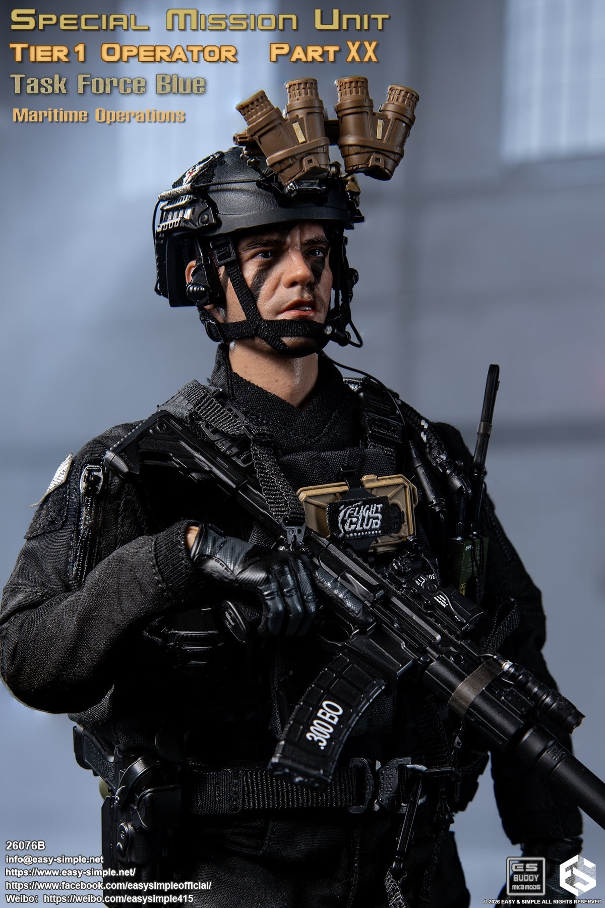 1:6 scale Easy & Simple 26076B Special Mission Unit Tier1 Operator Part XX Task Force Blue Maritime Operations 12" Figure (PREORDER)