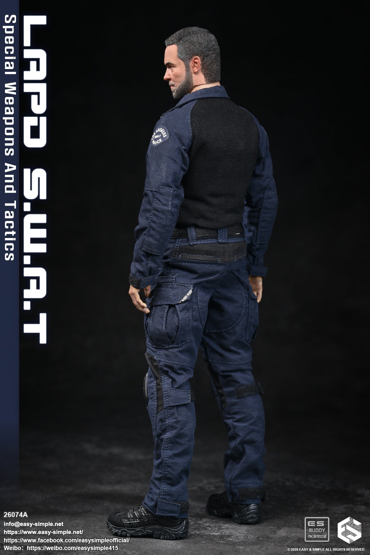 1:6 scale Easy & Simple LAPD S.W.A.T Special Weapons and Tactics 12" Figure 26074A (PREORDER)