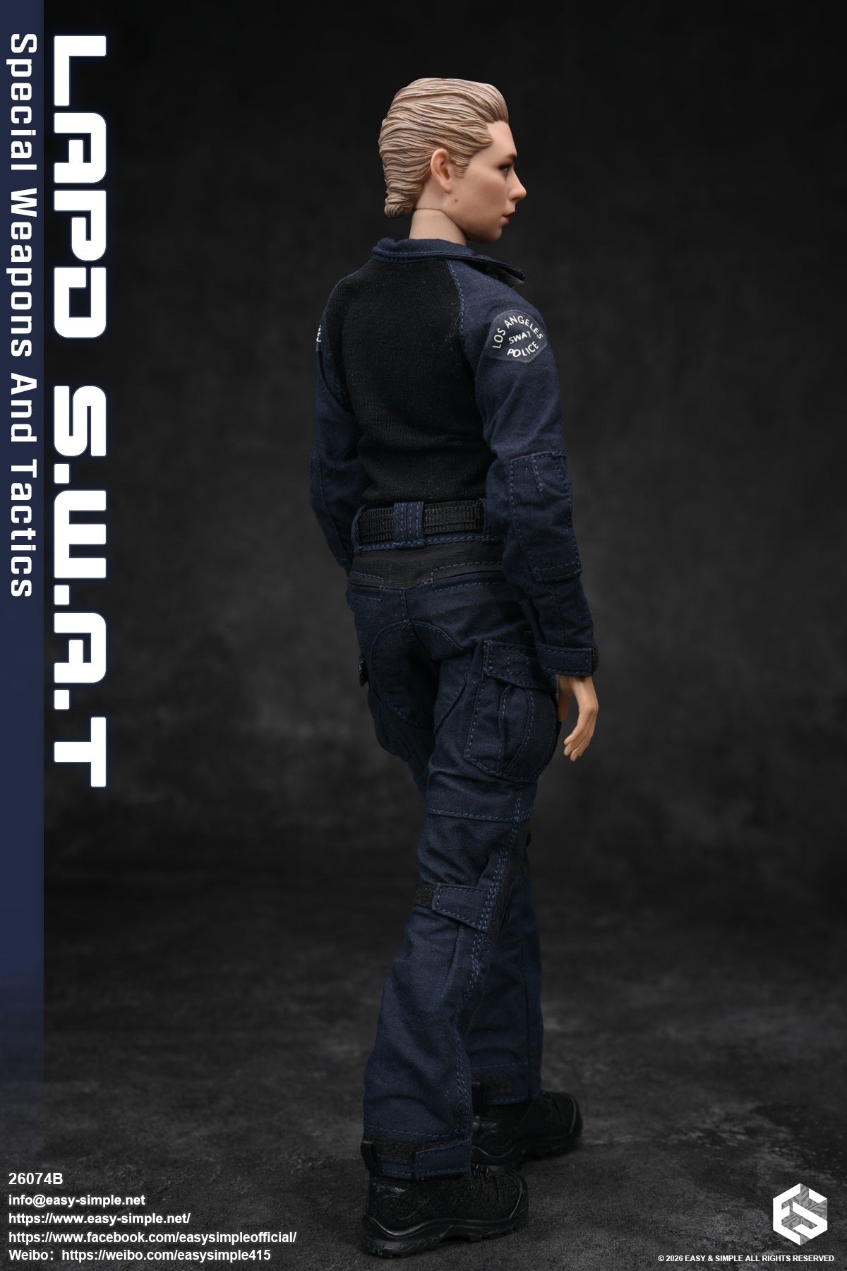 1:6 scale Easy & Simple LAPD S.W.A.T Special Weapons and Tactics 12" Female Figure 26074B (PREORDER)