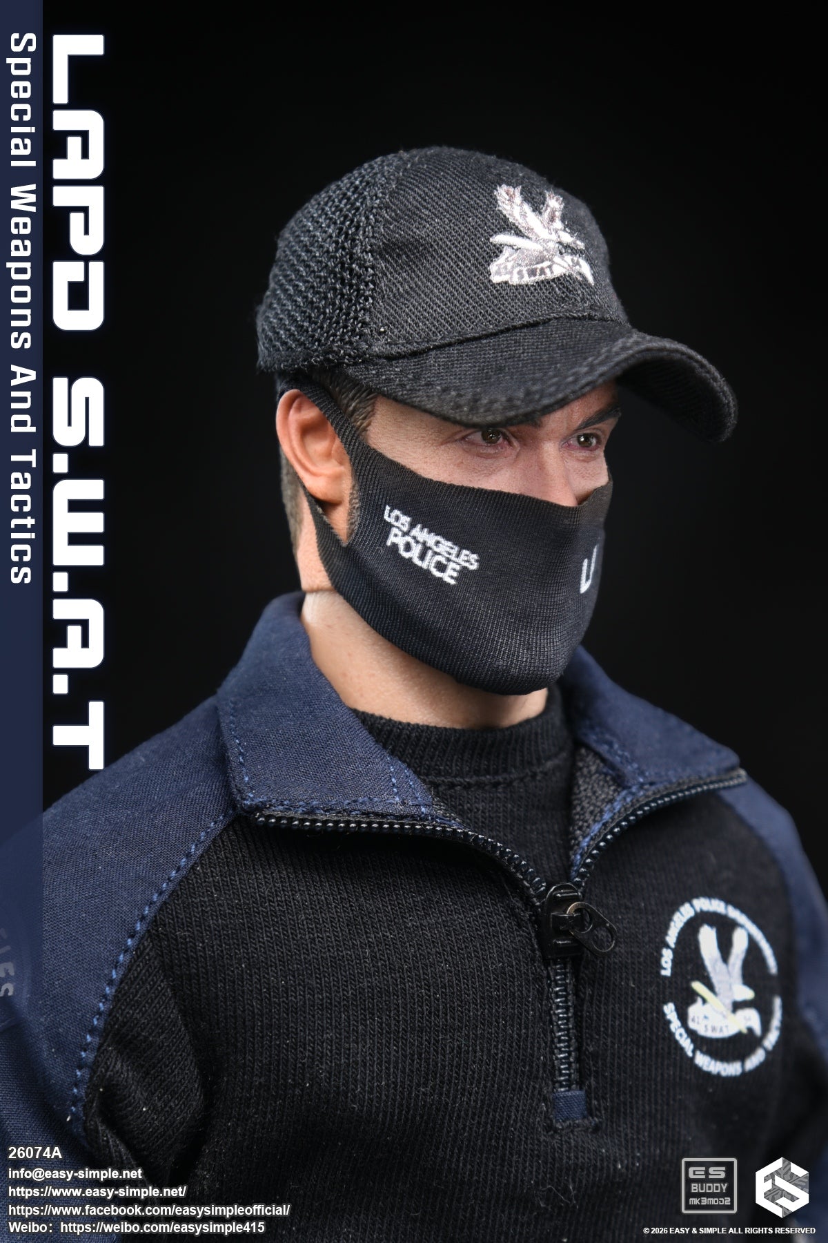 1:6 scale Easy & Simple LAPD S.W.A.T Special Weapons and Tactics 12" Figure 26074A (PREORDER)