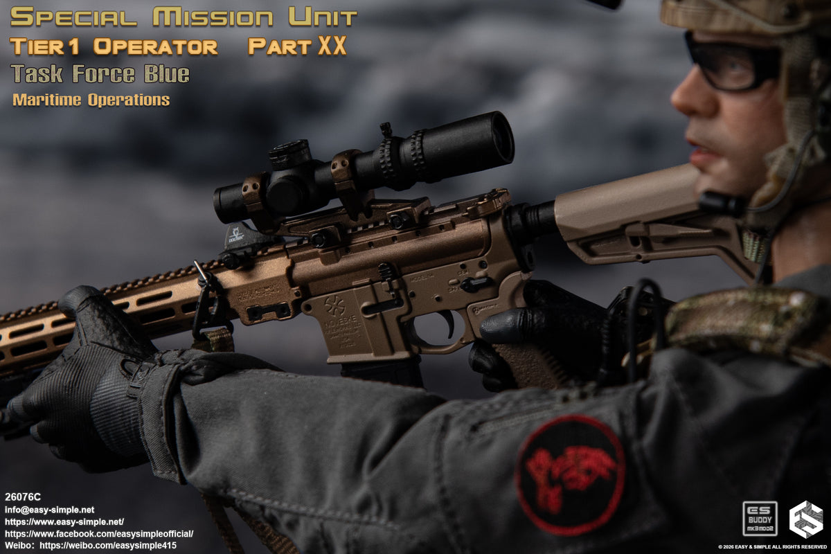 1:6 scale Easy & Simple 26076C Special Mission Unit Tier1 Operator Part XX Task Force Blue Maritime Operations 12" Figure (PREORDER)