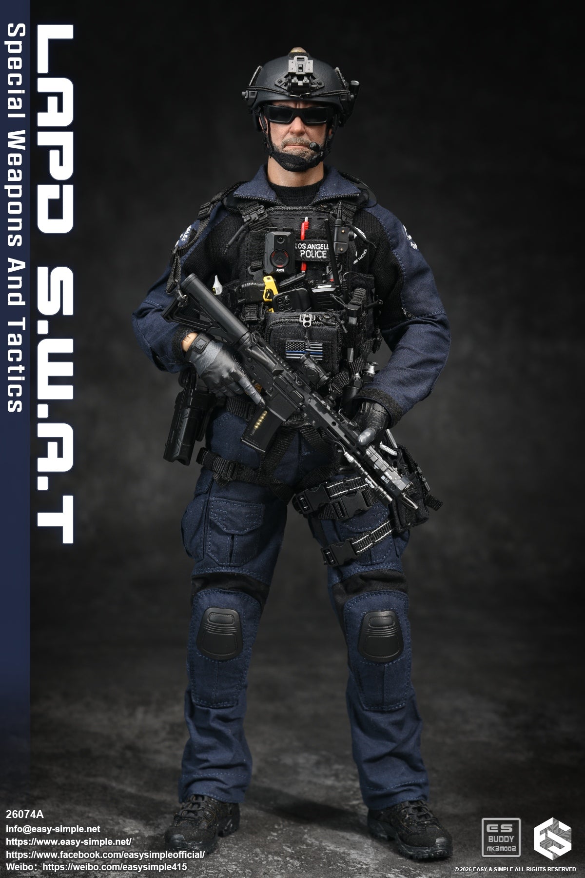 1:6 scale Easy & Simple LAPD S.W.A.T Special Weapons and Tactics 12" Figure 26074A (PREORDER)