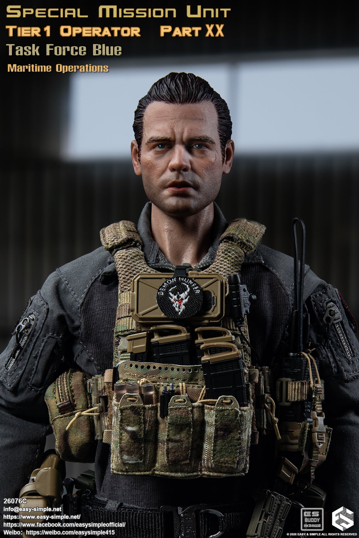 1:6 scale Easy & Simple 26076C Special Mission Unit Tier1 Operator Part XX Task Force Blue Maritime Operations 12" Figure (PREORDER)