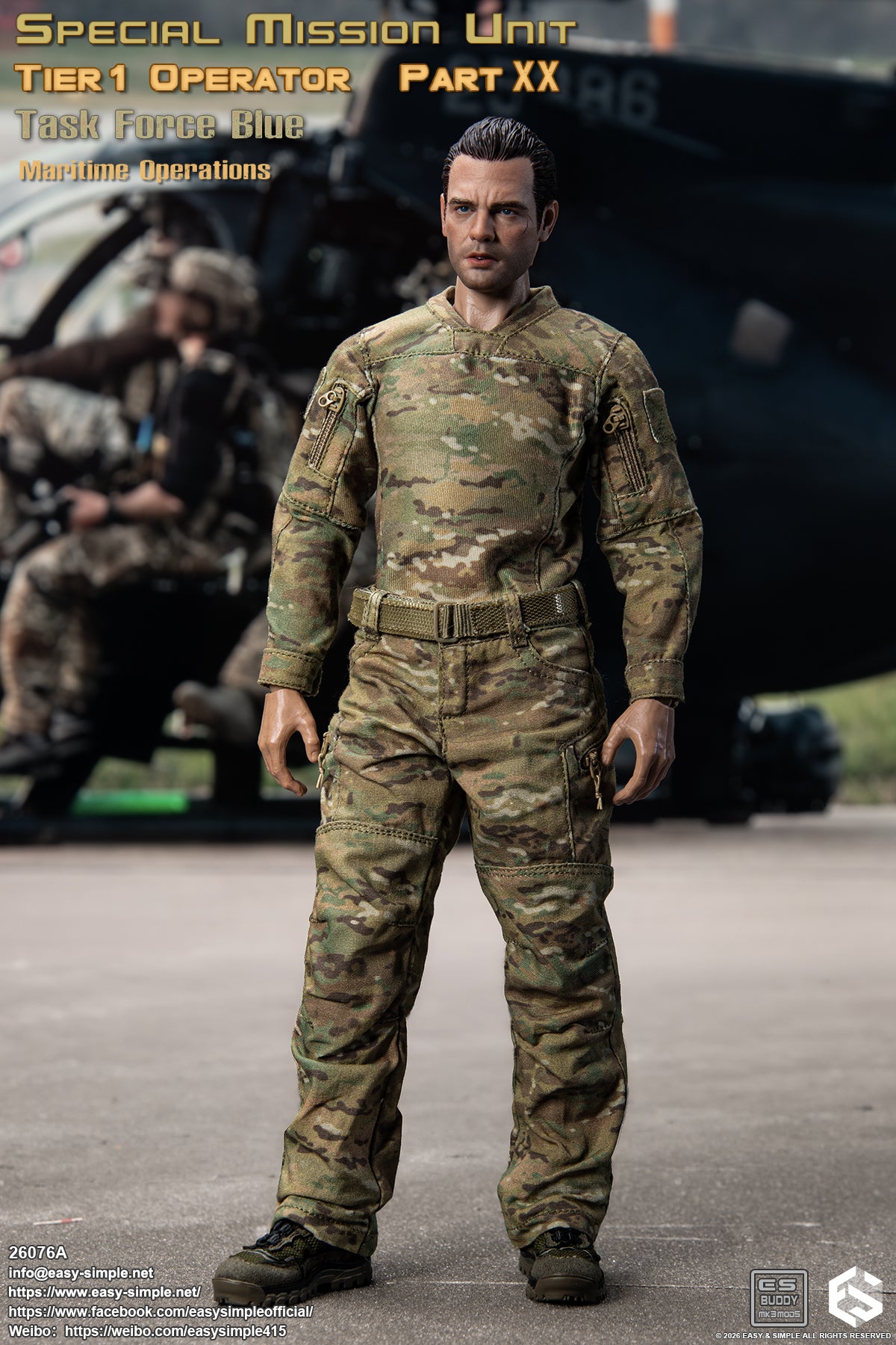 1:6 scale Easy & Simple 26076A Special Mission Unit Tier1 Operator Part XX Task Force Blue Maritime Operations 12" Figure (PREORDER)