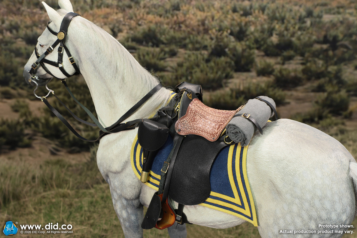1:6 scale DID E60086 US Civil War White War Horse (Standing) for 12" Figures (PREORDER)