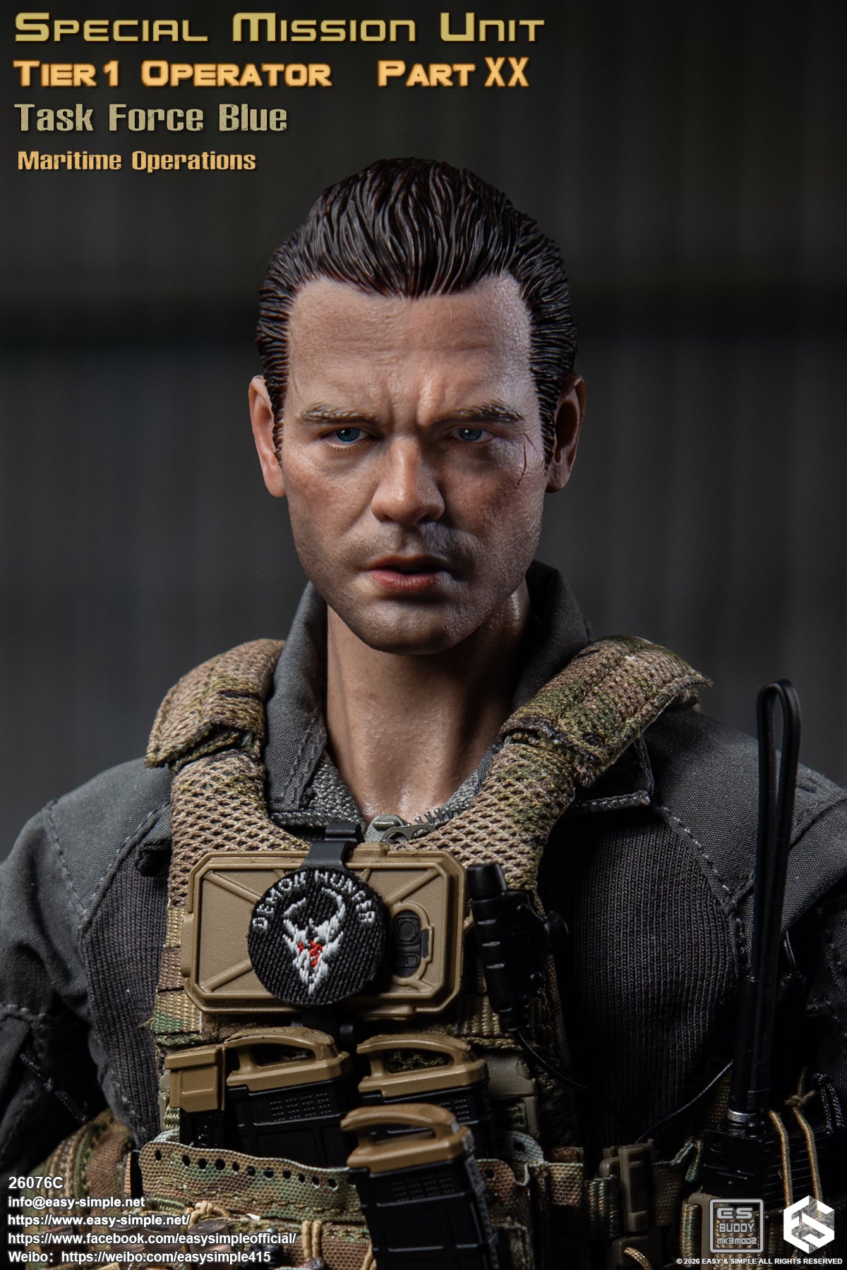 1:6 scale Easy & Simple 26076C Special Mission Unit Tier1 Operator Part XX Task Force Blue Maritime Operations 12" Figure (PREORDER)