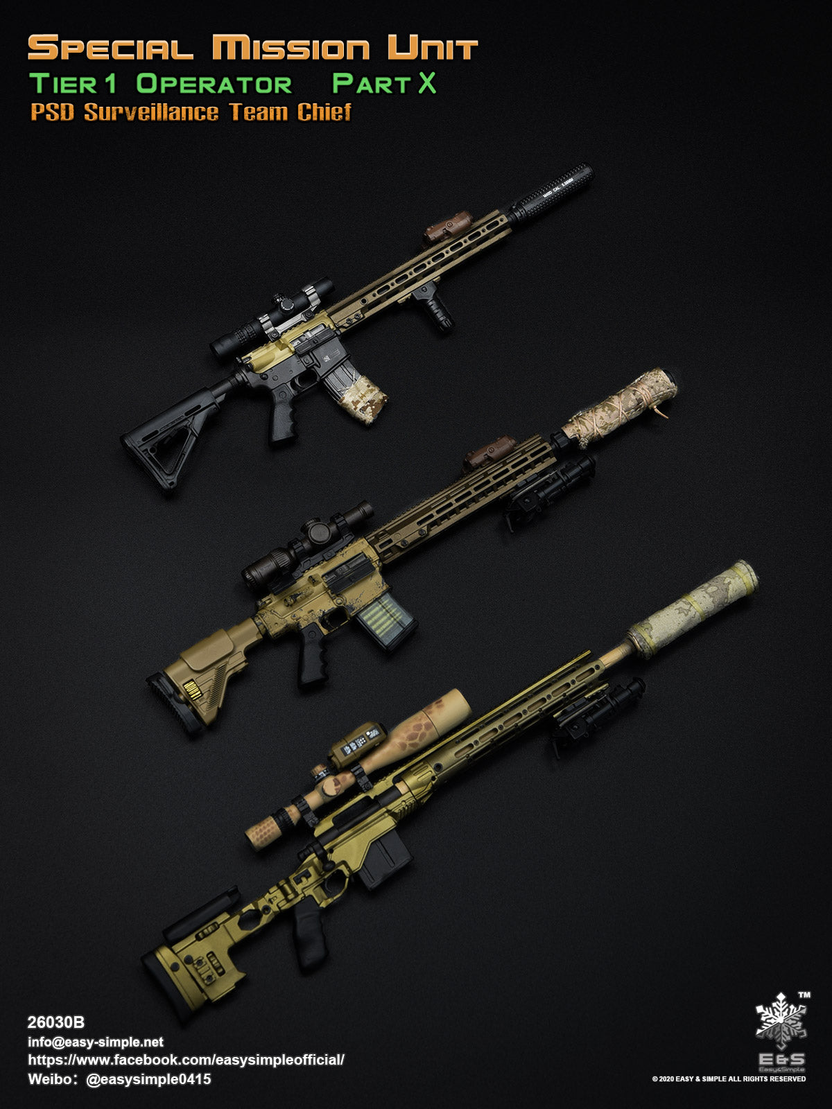 1:6 scale Easy & Simple SMU Tier 1 Operator Part X PSD Surveillance Team Chief for 12" Figures 26030B