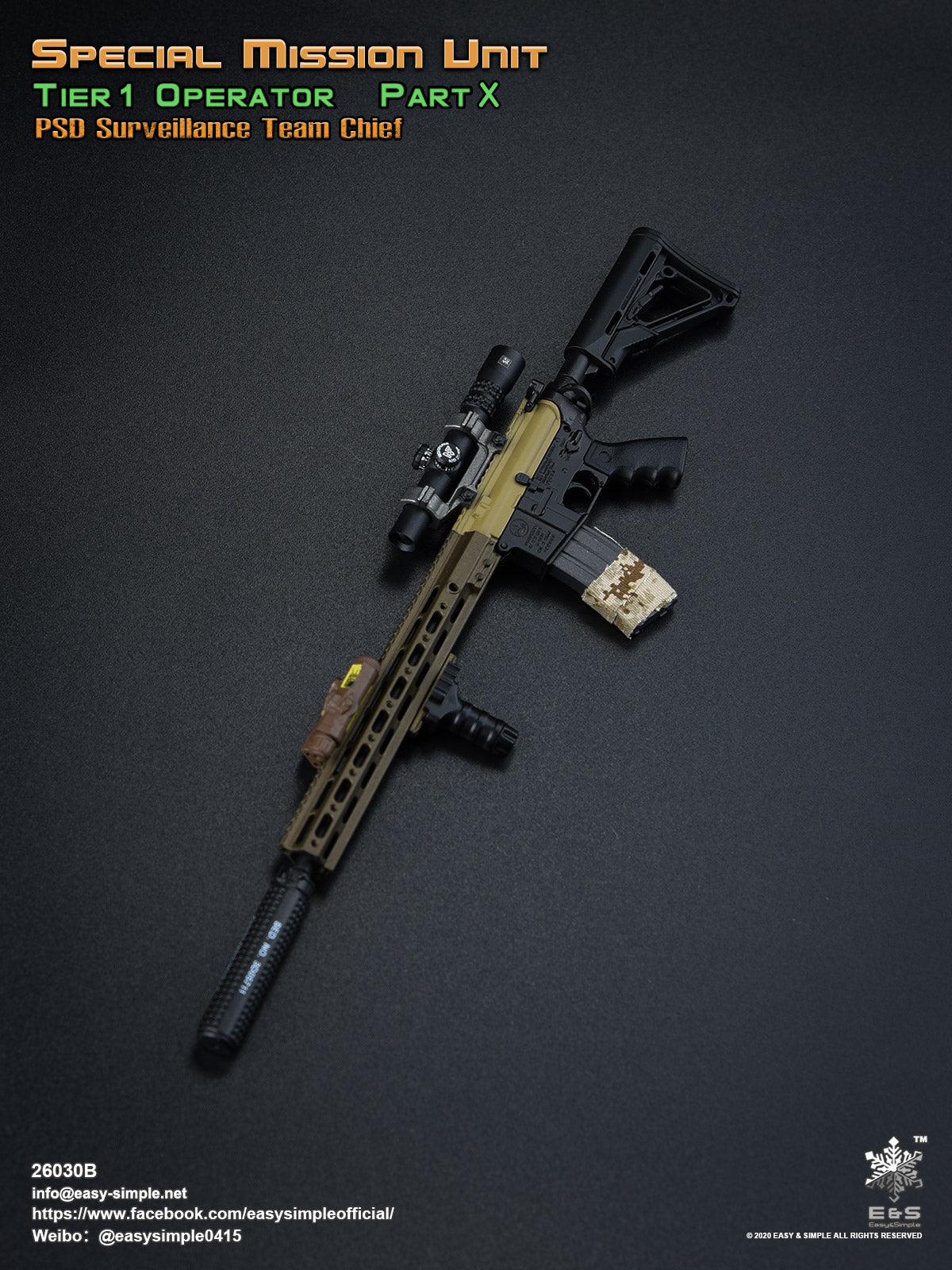 1:6 scale Easy & Simple SMU Tier 1 Operator Part X PSD Surveillance Team Chief for 12" Figures 26030B