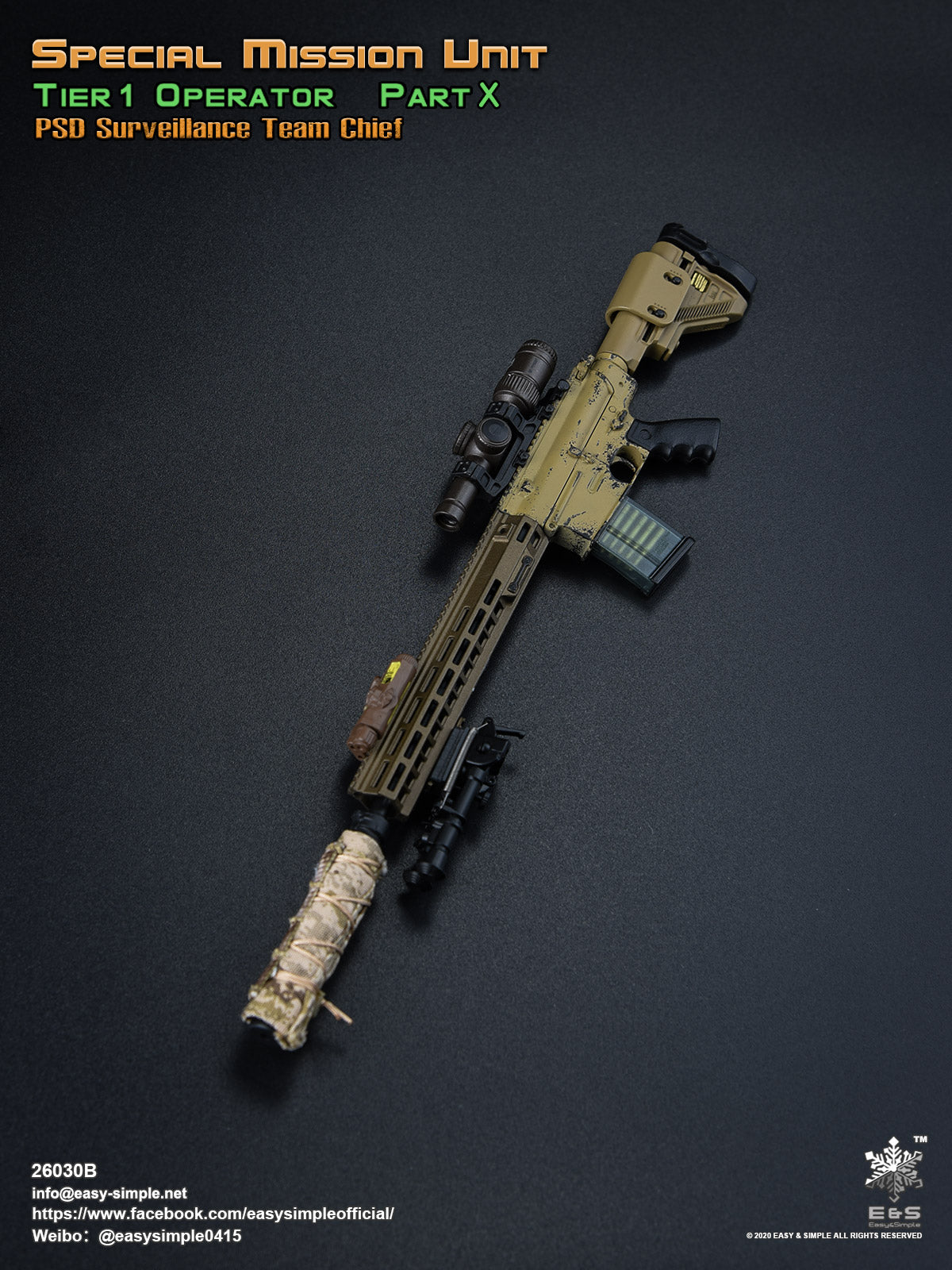 1:6 scale Easy & Simple SMU Tier 1 Operator Part X PSD Surveillance Team Chief for 12" Figures 26030B