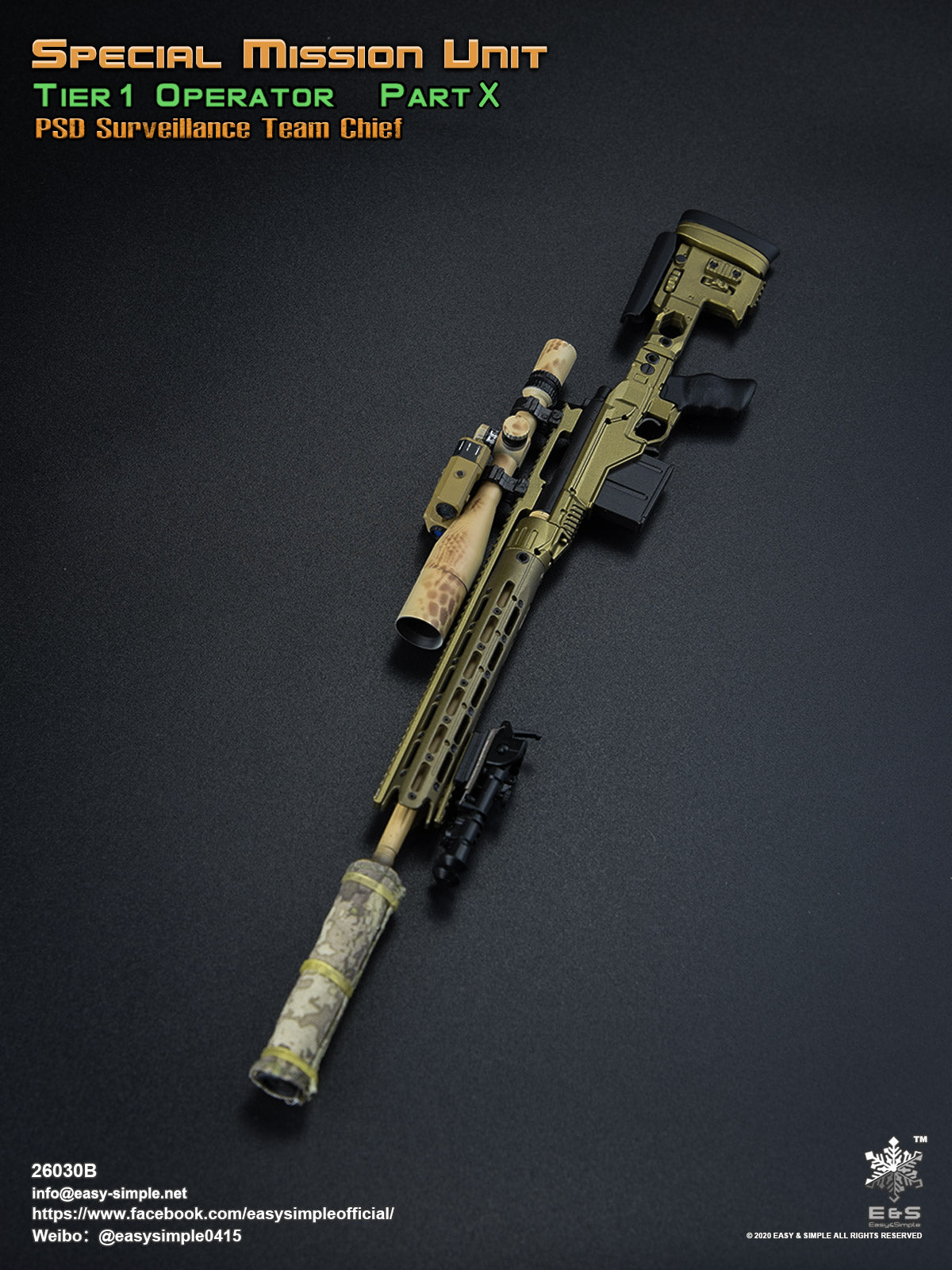 1:6 scale Easy & Simple SMU Tier 1 Operator Part X PSD Surveillance Team Chief for 12" Figures 26030B