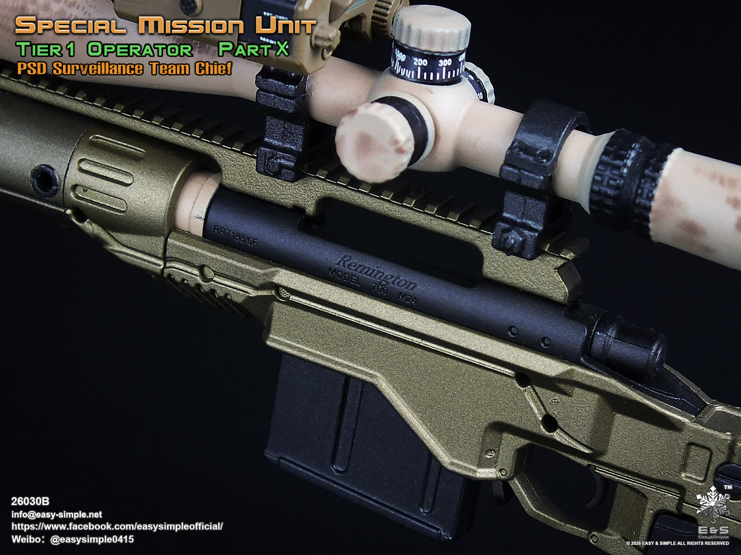 1:6 scale Easy & Simple SMU Tier 1 Operator Part X PSD Surveillance Team Chief for 12" Figures 26030B