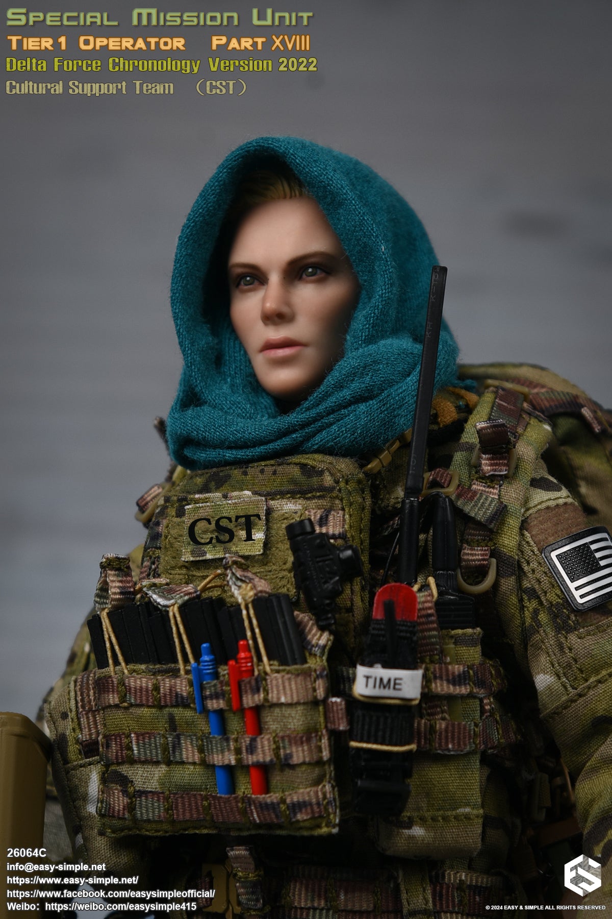 1:6 Easy & Simple Delta Force 2022 Cultural Support Team CST 12" Female Figure 26064C
