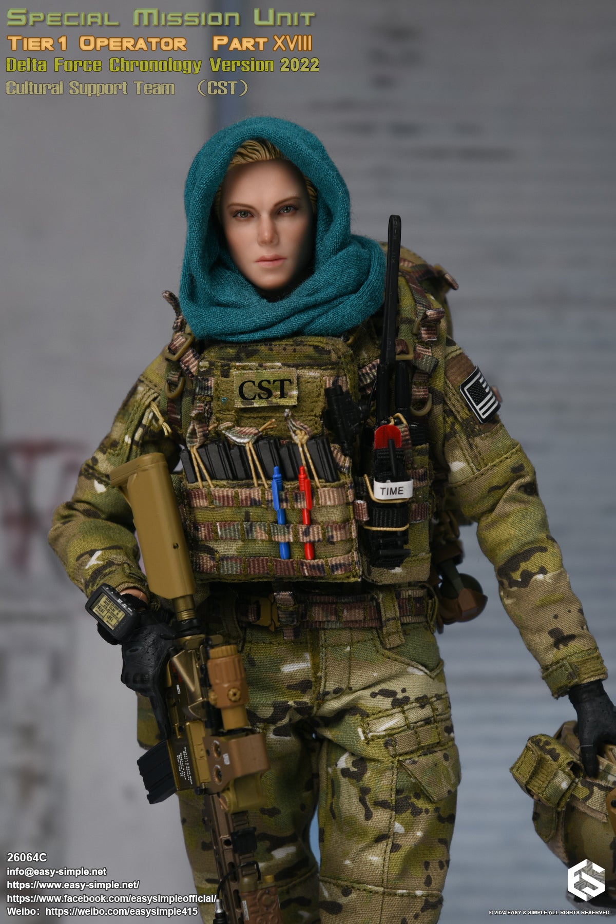 1:6 Easy & Simple Delta Force 2022 Cultural Support Team CST 12" Female Figure 26064C