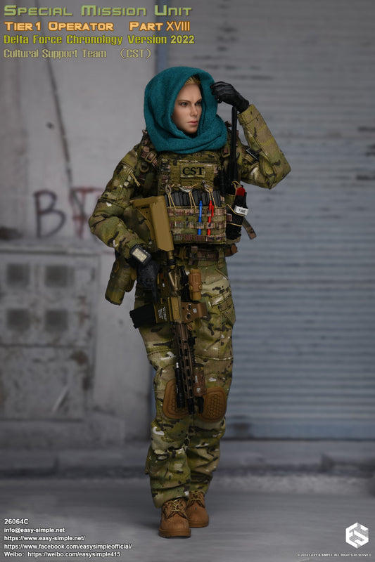 1:6 Easy & Simple Delta Force 2022 Cultural Support Team CST 12" Female Figure 26064C