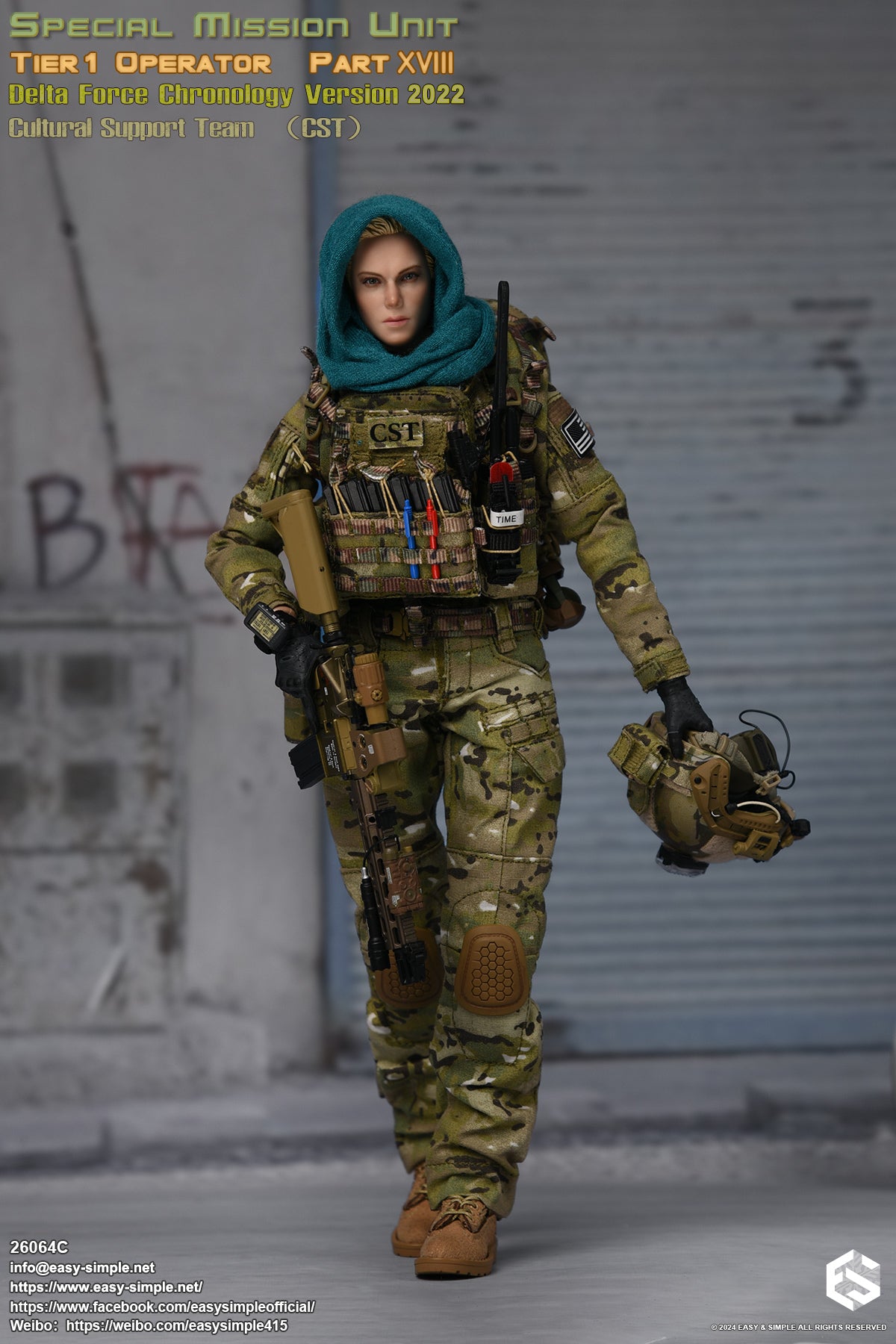 1:6 Easy & Simple Delta Force 2022 Cultural Support Team CST 12" Female Figure 26064C