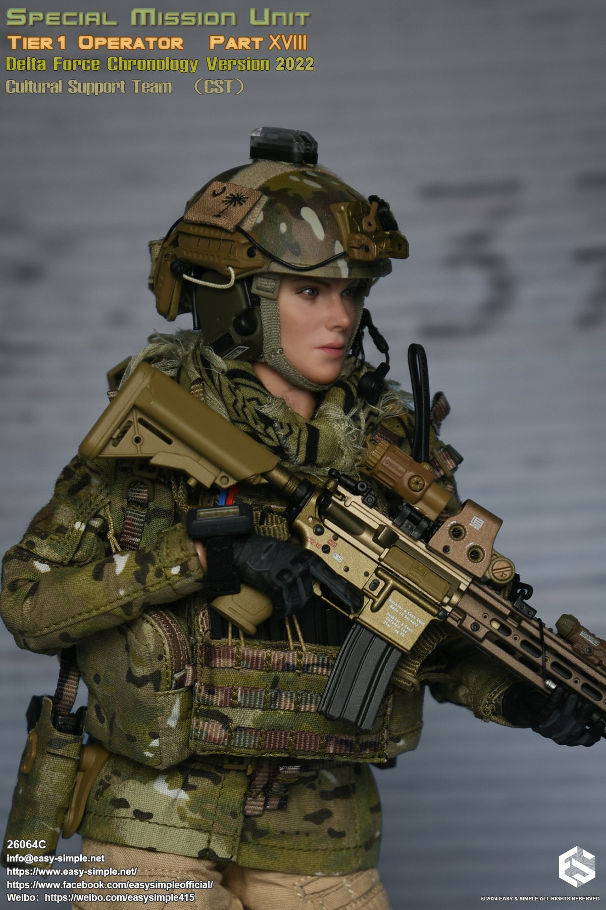 1:6 Easy & Simple Delta Force 2022 Cultural Support Team CST 12" Female Figure 26064C