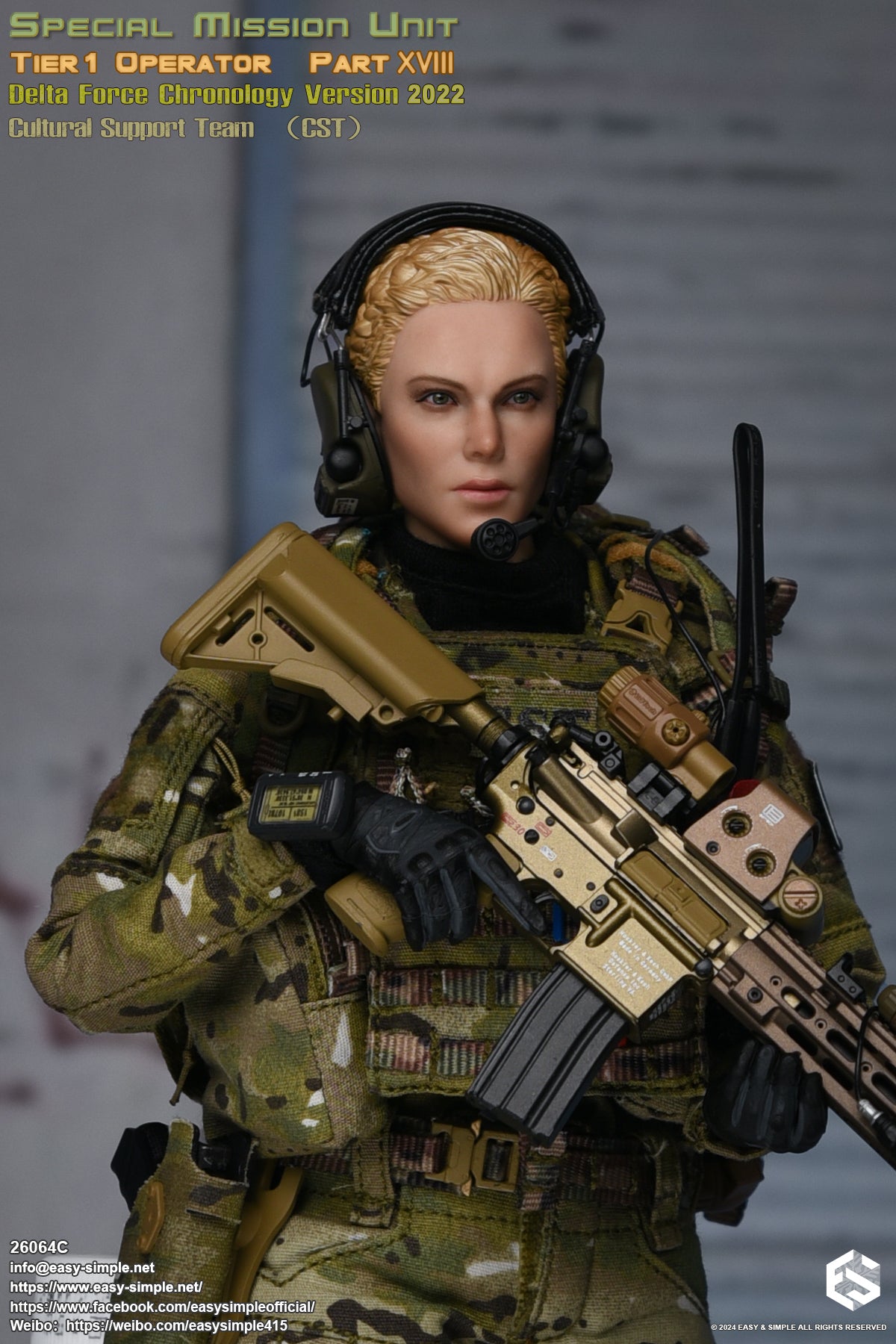 1:6 Easy & Simple Delta Force 2022 Cultural Support Team CST 12" Female Figure 26064C