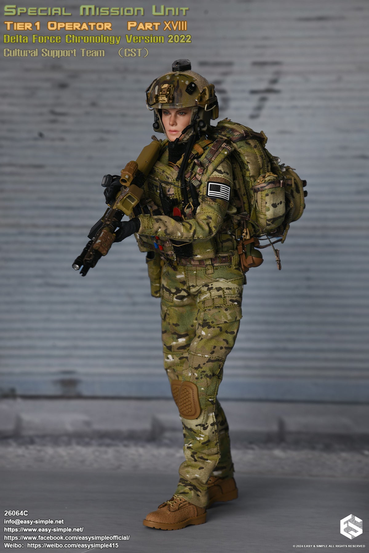 1:6 Easy & Simple Delta Force 2022 Cultural Support Team CST 12" Female Figure 26064C