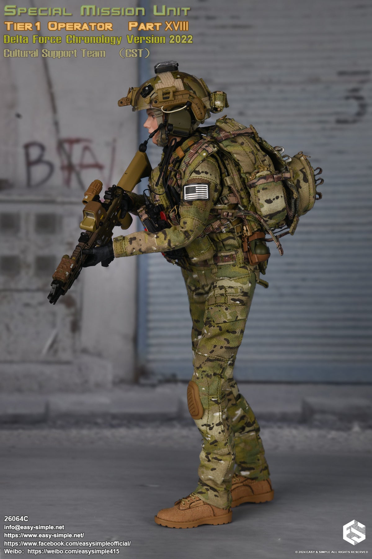 1:6 Easy & Simple Delta Force 2022 Cultural Support Team CST 12" Female Figure 26064C