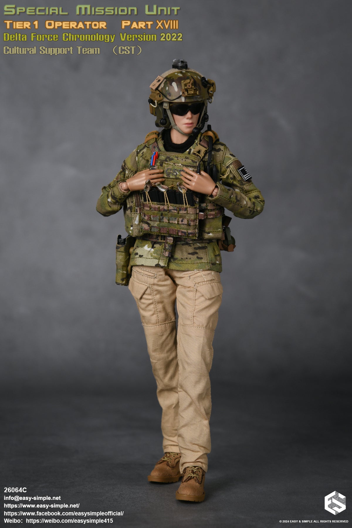 1:6 Easy & Simple Delta Force 2022 Cultural Support Team CST 12" Female Figure 26064C