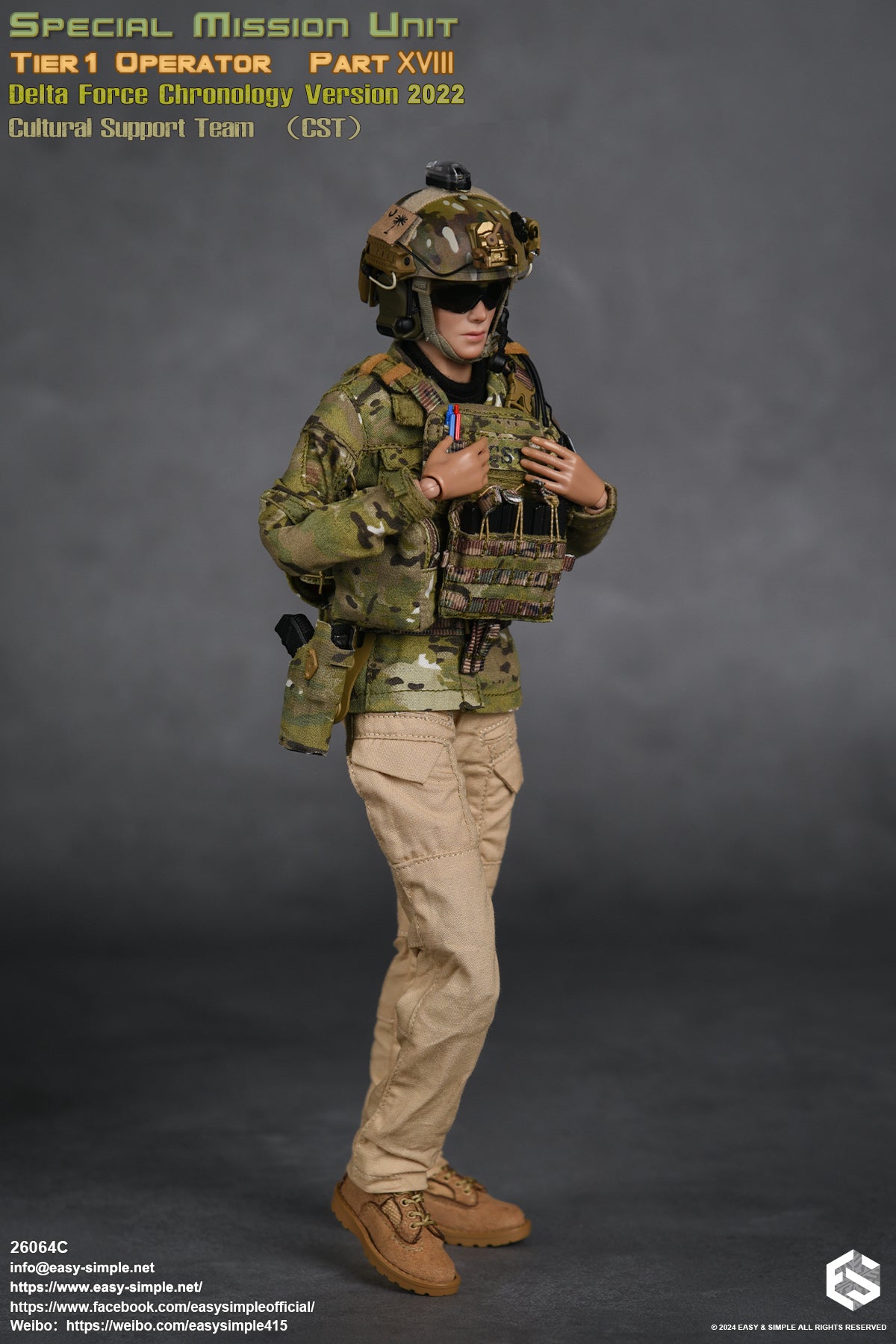 1:6 Easy & Simple Delta Force 2022 Cultural Support Team CST 12" Female Figure 26064C